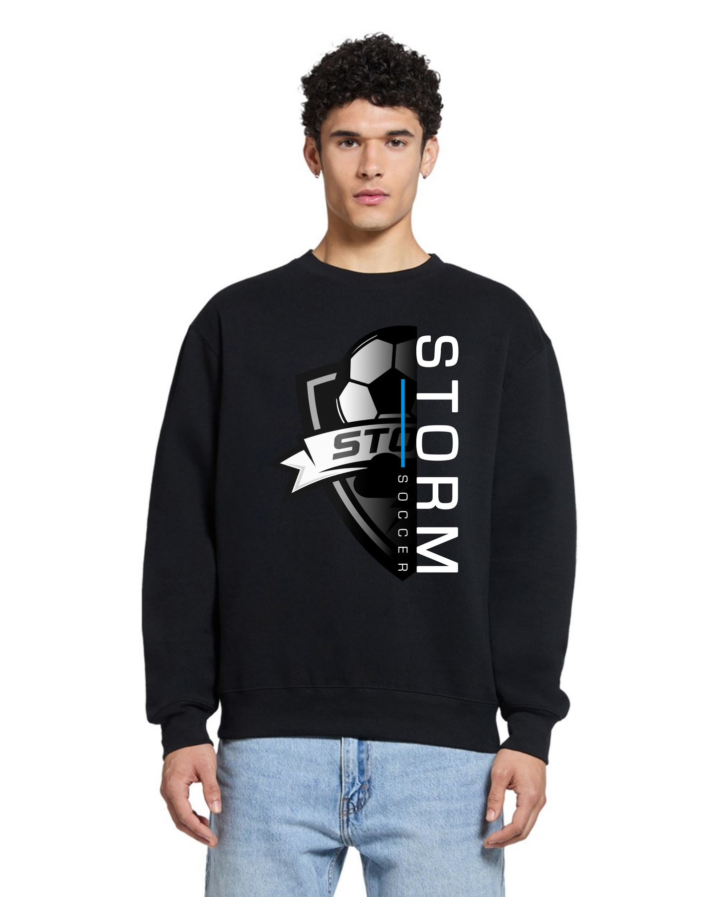 STORM HALF & HALF LOGO CREWNECK SWEATSHIRT