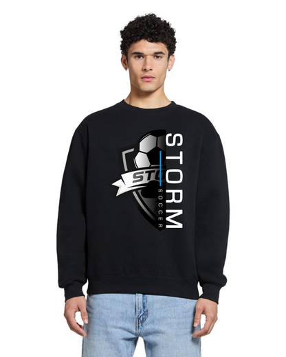 STORM HALF & HALF LOGO CREWNECK SWEATSHIRT