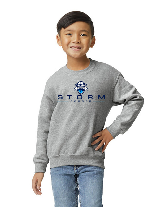 STORM SOCCER LIGHT MODERN CREWNECK SWEATSHIRT YOUTH