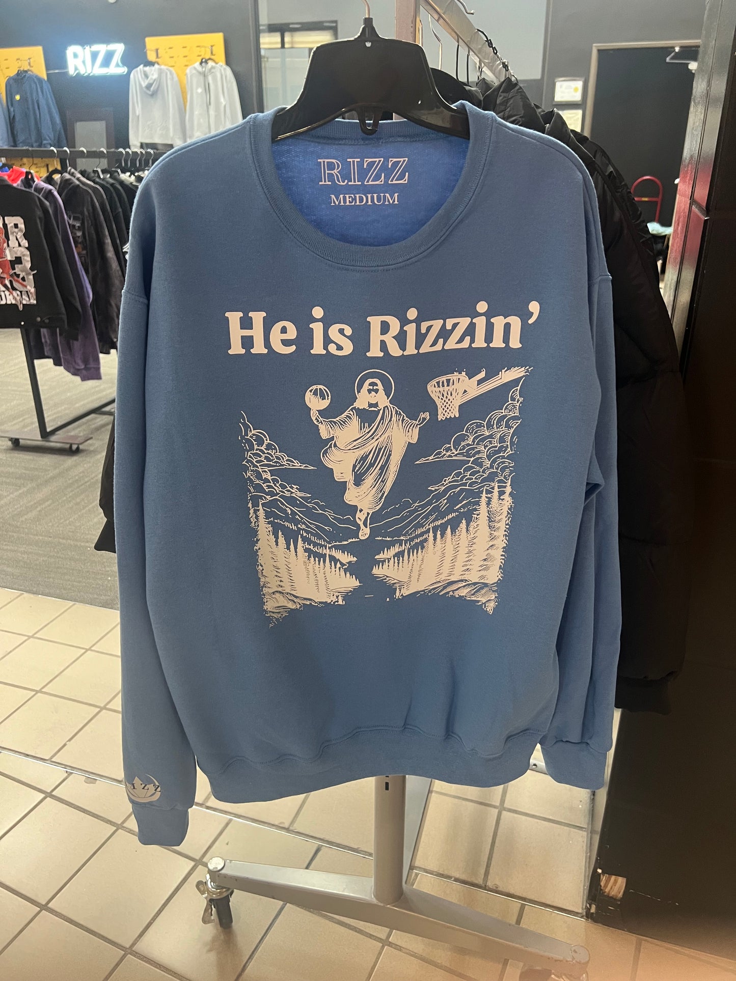 HE IS RIZZIN sweater