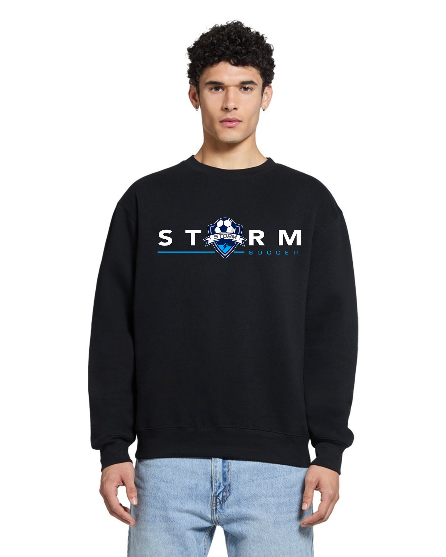 STORM SOCCER DARK MODERN CREWNECK SWEATSHIRT