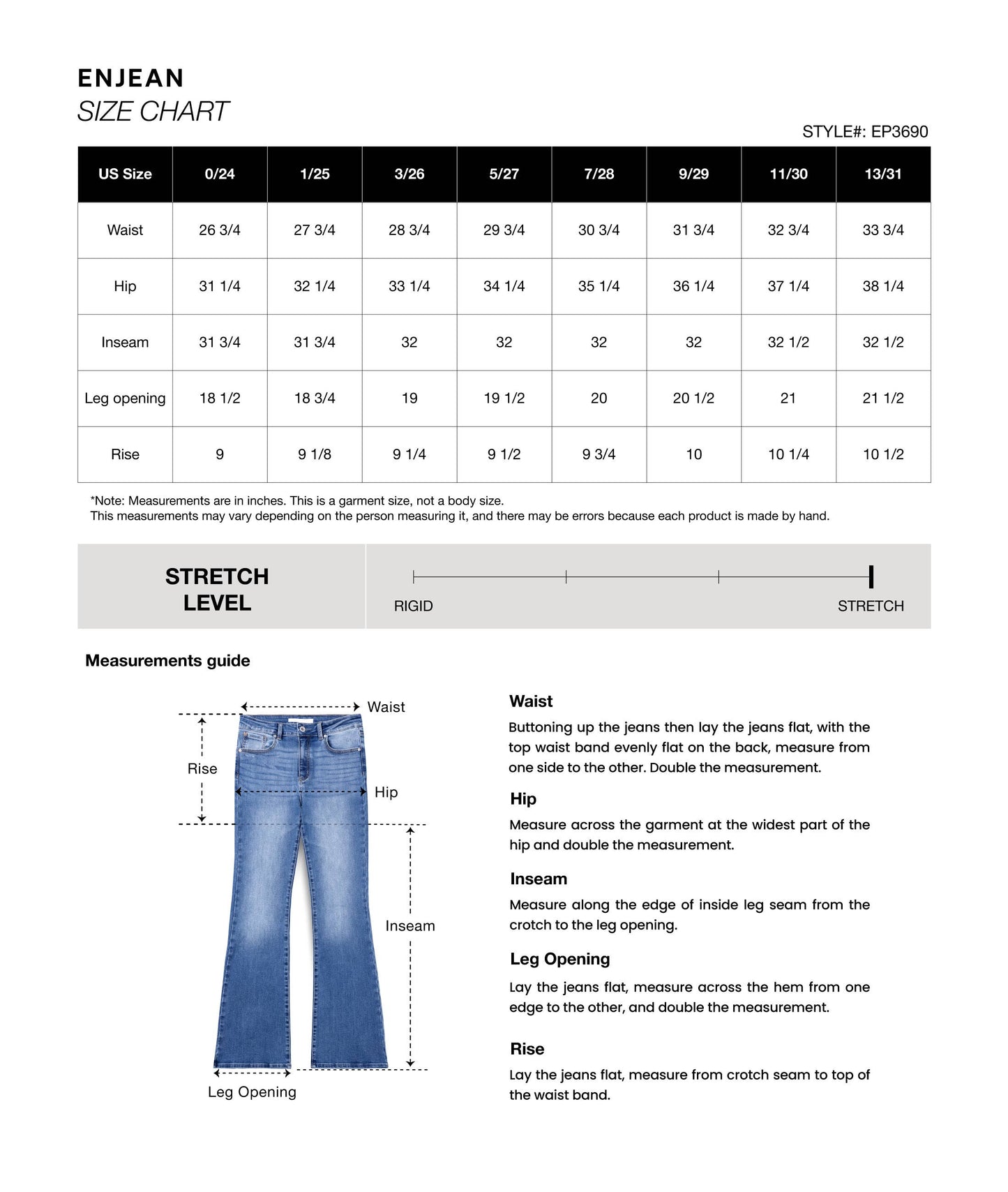 OPEN PACK Mid Rise Bootcut Jeans WEP3690