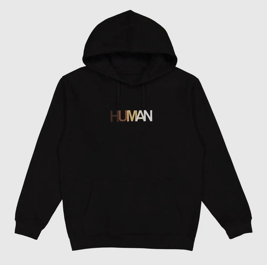 Embroidered “HUMAN” hoodie