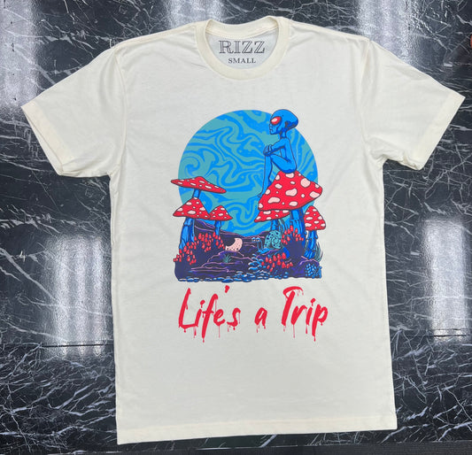 “Life’s a Trip” natural tee