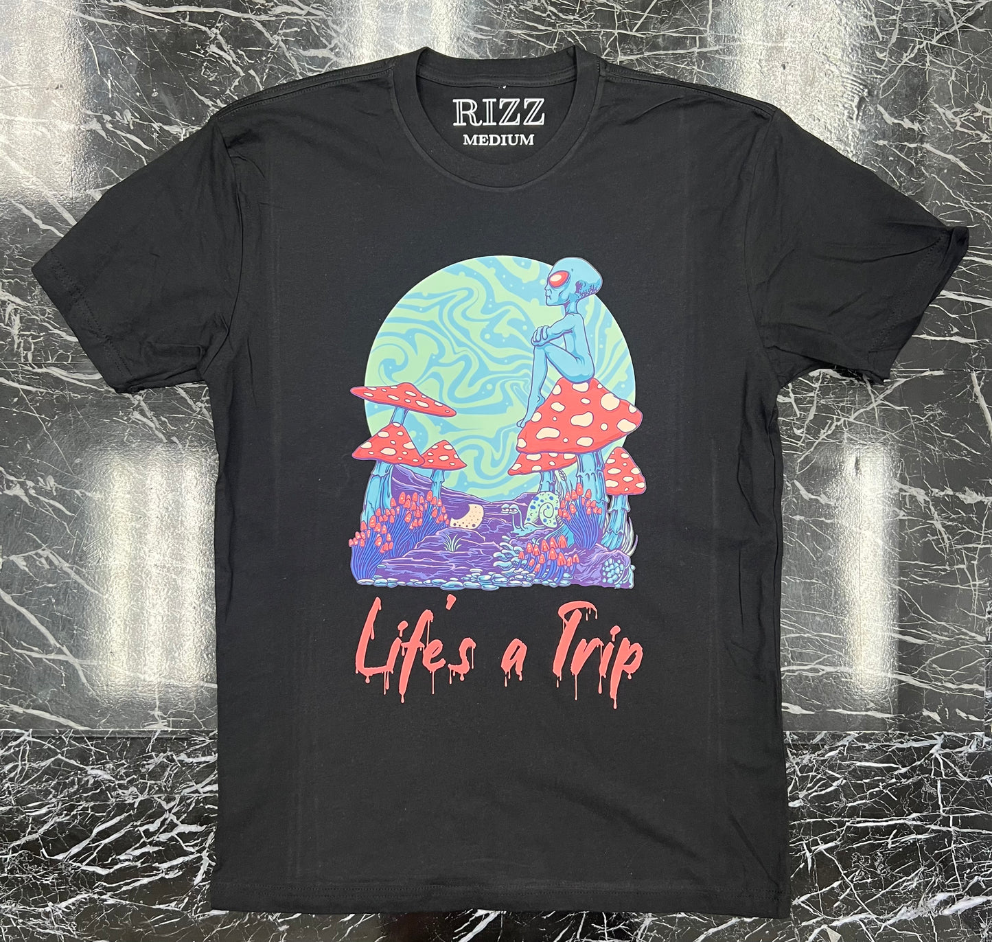 “Life’s a Trip” black tee