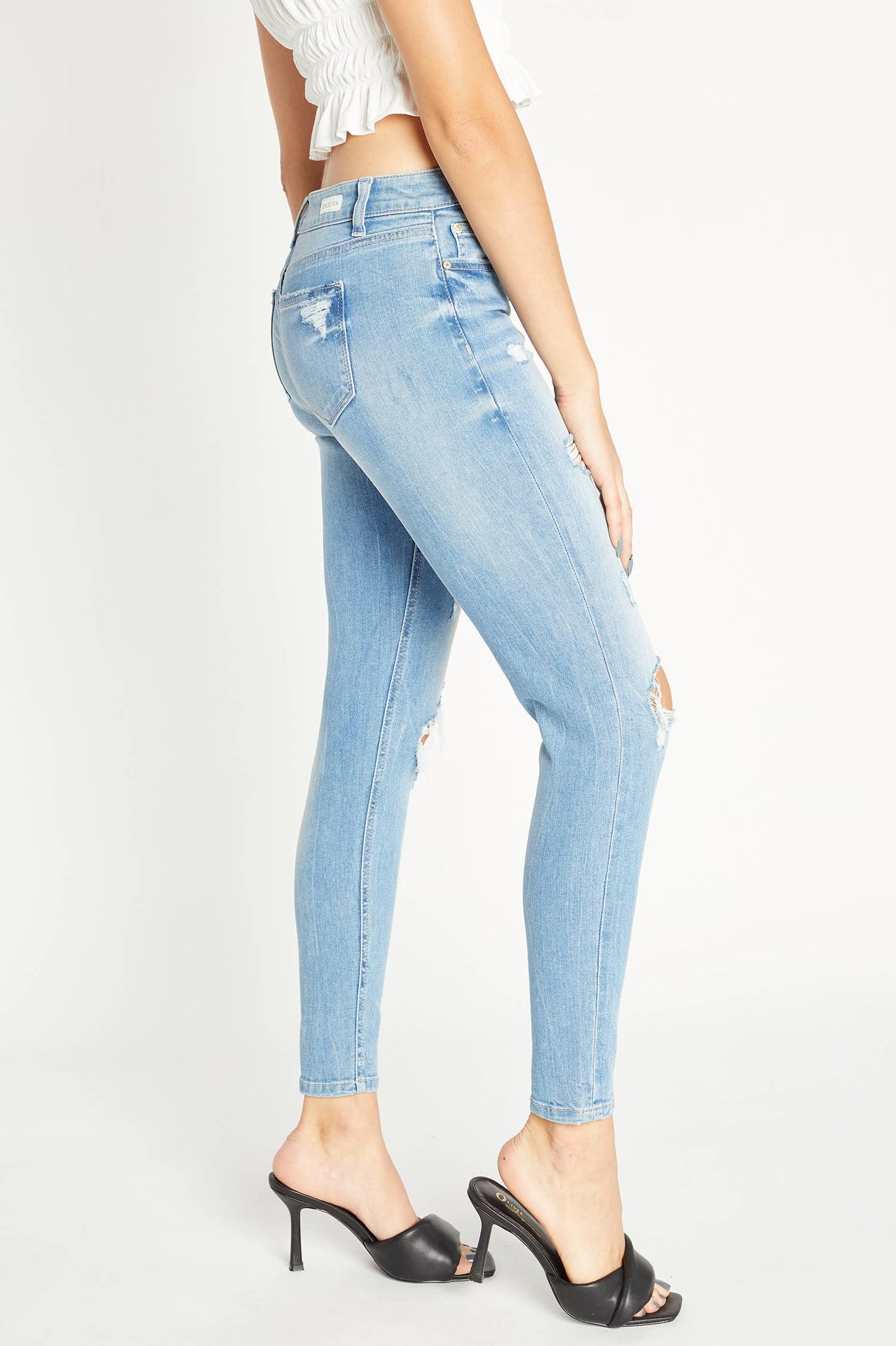 OPEN PACK Mid Rise Ankle Crop Skinny Jeans WEP3124
