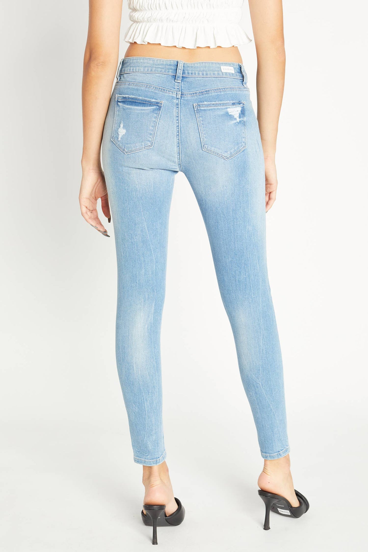 OPEN PACK Mid Rise Ankle Crop Skinny Jeans WEP3124